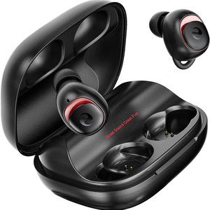 Bluetooth 5.0 Deep Bass IPX7 Waterproof Stereo in-Ear Headphones Charging Case
